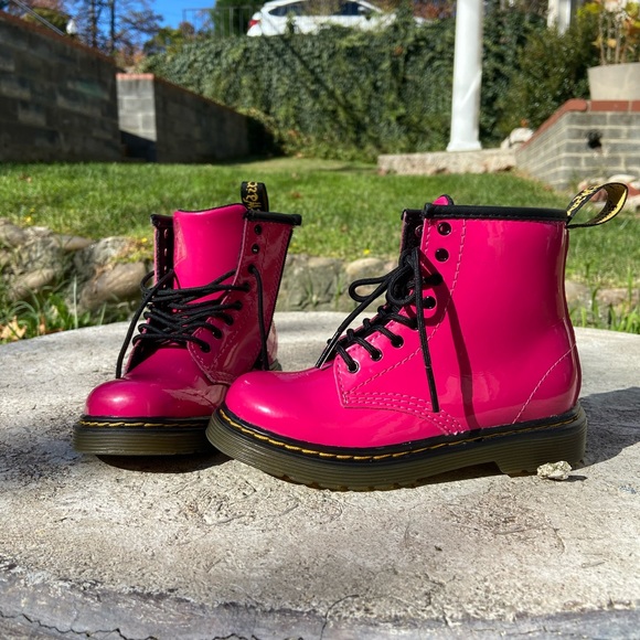 Hot Pink Dr Martens 1460 SOLD OUT ONLINE! - Picture 1 of 7
